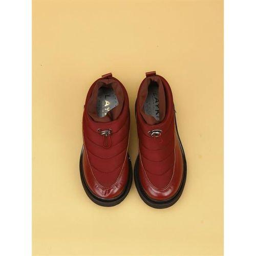 LUXOR Kadın Dolgulu Kışlık Bordo Sneaker Bot