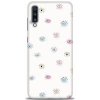 Samsung Galaxy A70 Kılıf HD Baskılı Kılıf - Renkli Gözler + Tam Ekran Koruyucu