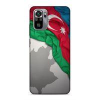 Xiaomi Redmi Note 10S Uyumlu Kılıf Azarbaijan (9) Kılıf Kumaş Bayrak