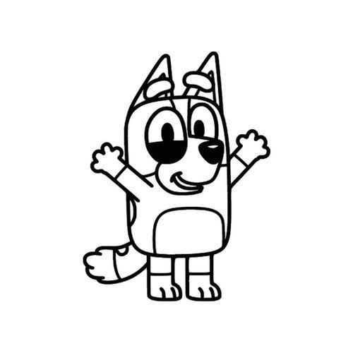 Bluey ve Bingo Şablon Duvar Sanatı Kalın Çizgiler (Bu ürün Sadece Plastik parçadır - Almadan Önce Soru Sorabilirsiniz)