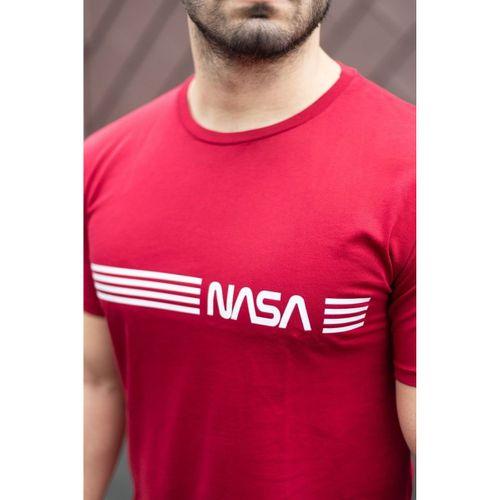 Erkek Kısa Kollu Nasa Baskı Basic Erkek T-shirt