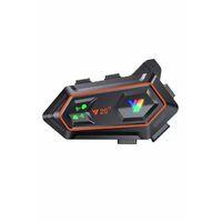 Y20 2x 1000m Telsiz Mesafeli 2 Kişi Bağlantılı Bluetooth Kask Kulaklık Fenerli İntercom