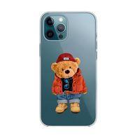 iPhone 12 Pro Max Teddy Bear Premium Şeffaf Silikon Kılıf