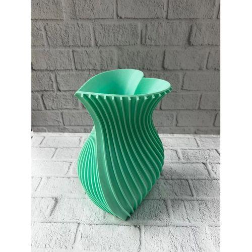 Kalpli Turkuaz Dekoratif Vazo 24 Cm Modern Şık Tasarım