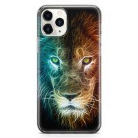 Apple iPhone 11 Pro Kılıf Neon Aslan Arka Kapak Koruma Desenli Full Koruyucu
