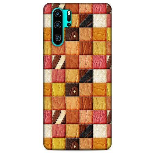 Huawei P30 Pro Kılıf Patchwork (2) Kabı Turuncu Sarı