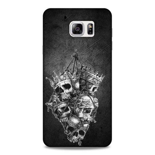 Lopard Samsung Galaxy Note 5 Uyumlu Kılıf Tattoo's (47) Crystal Flex Kılıf Kafatasları