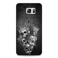 Lopard Samsung Galaxy Note 5 Uyumlu Kılıf Tattoo's (47) Crystal Flex Kılıf Kafatasları