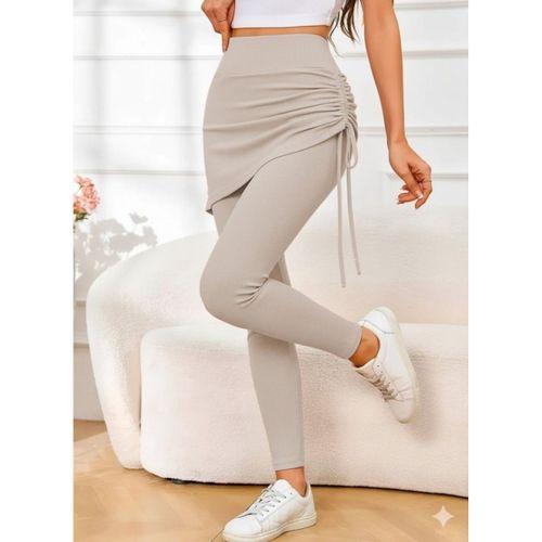 Kadın Yüksek Bel Yandan Büzgülü Alttan Uzun Kaşkorse Tayt Etek