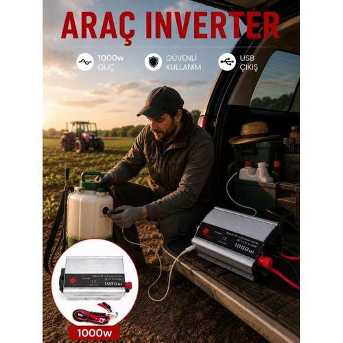 1000w Güç İnverteri Araç Aküsünden Priz Çıkışı Sağlayan Çevirici