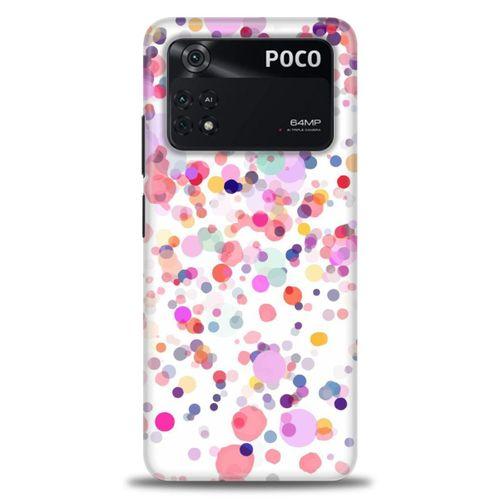 Xiaomi Poco M4 Pro 4G Kılıf HD Baskılı Kılıf - Renkli Benekler + Tam Ekran Koruyucu