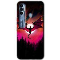 Tecno Spark 7 Pro Kılıf HD Desen Baskılı Arka Kapak - Dragon Night