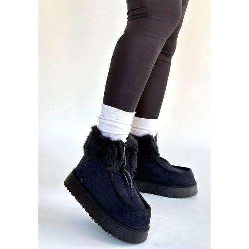 Zinya Siyah Süet Bot