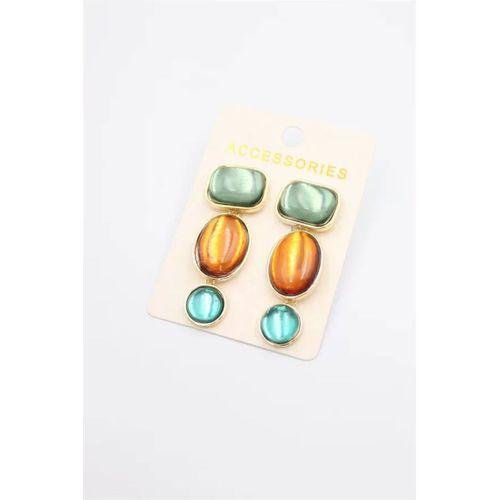 Taşlı Küpe - ÇOK RENKLİ