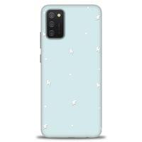 Samsung Galaxy A03S Kılıf HD Baskılı Kılıf - Beyaz Şimşekler + Tam Ekran Koruyucu