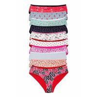 Pamuklu Geniş Kenarlı Likralı Desenli Bato Kadın Külot 10'lu paket