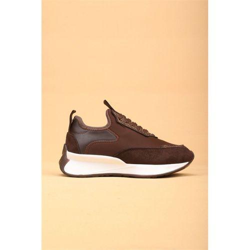 Cena Kahverengi Lüx Süet Kadın Günlük Yürüyüş Ayakkabısı