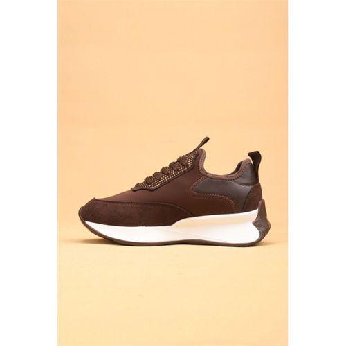 Cena Kahverengi Lüx Süet Kadın Günlük Yürüyüş Ayakkabısı