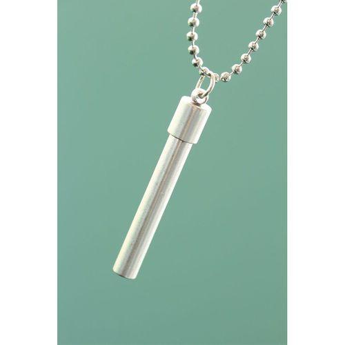 Kapsül Model Metal Gümüş Renk Kadın Kolye