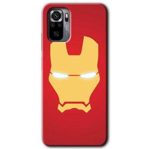 Redmi Note 10 Kılıf HD Desen Baskılı Arka Kapak - İronMan + Kırılmaz Cam