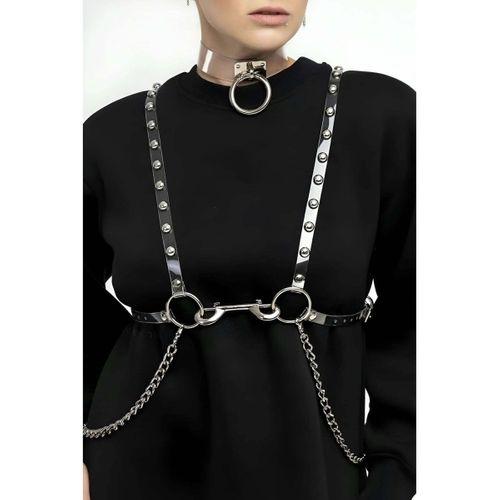 Şık - Şeffaf Kemer ve Choker Takım