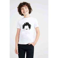 Anime My Hero Academia Baskılı Unisex Çocuk Beyaz t-shirt