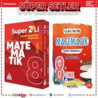 Örnek Akademi 8. Sınıf Süper İkili Matematik Seti ve Okyanus Clasmate Matematik Soru Bankası Seti 2 Kitap