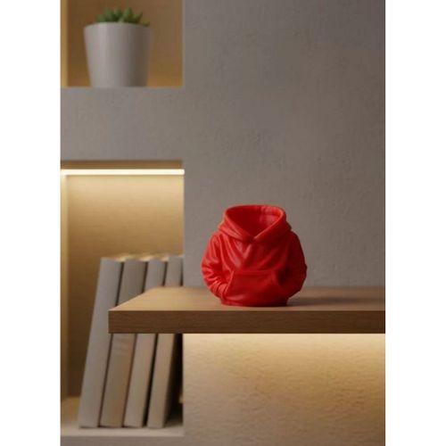 Kırmızı Hoodie Kalemlik 10x10 Cm Masa Üstü Düzenleyici