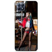 Huawei P40 Lite Uyumlu Kılıf Harley Quinn (24) Darbe Emici Kılıf Kiraz kırmızısı