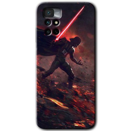 Potkal Hediye Fabrikası Xiaomi Redmi Note 11 4G Kılıf HD Desen Baskılı Arka Kapak - Darh Vader Wars