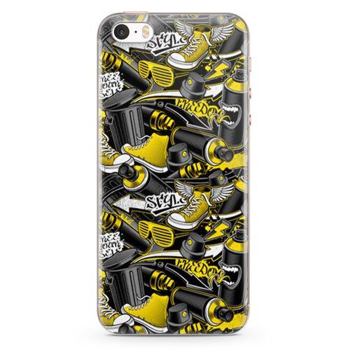 Apple iPhone SE Kılıf Converse Freedom Arka Kapak Koruma Desenli Full Koruyucu