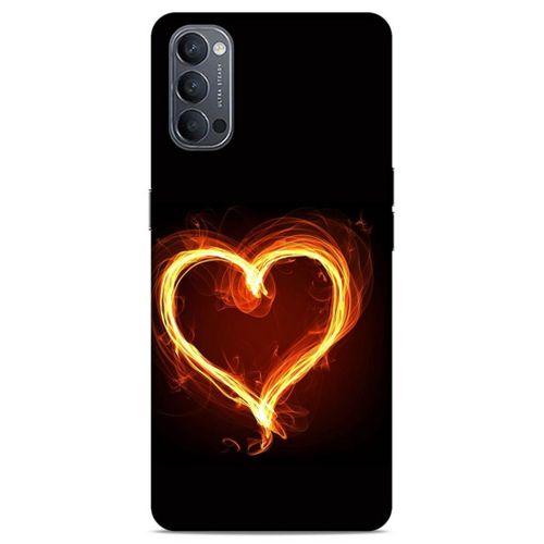 Lopard Oppo Reno 4 Uyumlu Kılıf FireX (24) Darbe Emici Kılıf Ateşli Kalp
