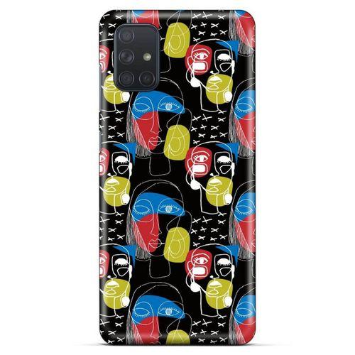 Lopard Samsung Galaxy M51 Uyumlu Kılıf Sürreal Yüzler ♀ (8) Baskılı Kılıf Desenli