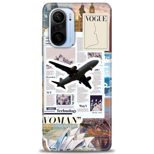 Xiaomi Redmi K40 Kılıf HD Baskılı Kılıf - Net Woman + Tam Ekran Koruyucu