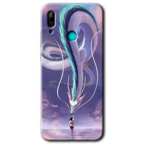 Huawei P smart 2019 Kılıf Baskılı Kapak - Dragon Snake + 5D Tam Kaplayan Cam