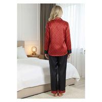 Siyah-Kırmızı Saten Pijama Takımı - 1621