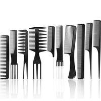 Zhltools 10 Parça Profesyonel Kuaför Tarak Seti - Saç Kesim, Ayırma, Şekillendirme ve Fön Tarağı