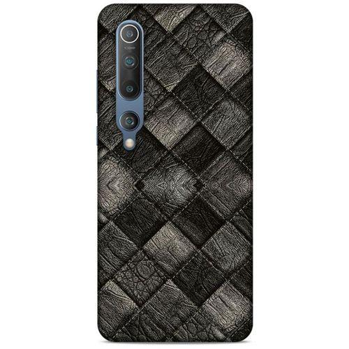 Xiaomi Mi 10 Kılıf Patchwork (25) Antişok Kapak Siyah Gri