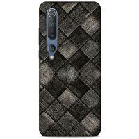 Xiaomi Mi 10 Kılıf Patchwork (25) Antişok Kapak Siyah Gri