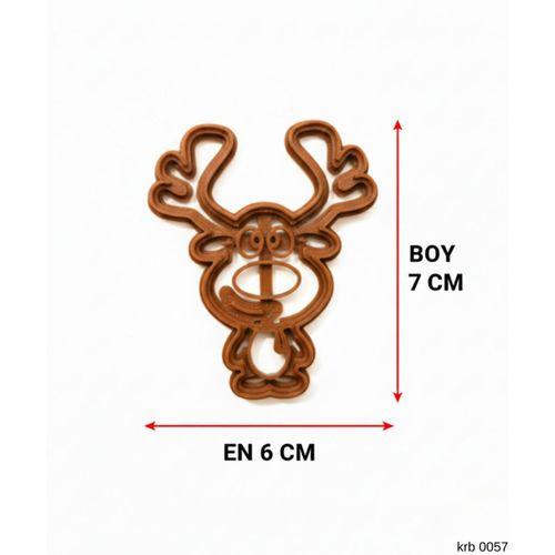 Gülen Geyik Figürlü Kurabiye Kalıbı ve Hamur Kesici – Şeker Hamuru ve Oyun Hamuru İçin Tek Parça Kalıp