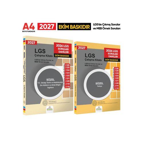 2027 LGS 8 Sınıf Çıkmış ve MEB Örnek Sorular Türkçe-Tarih-Din-İng SÖZEL Çalışma Kitabı 2li Kitap SET