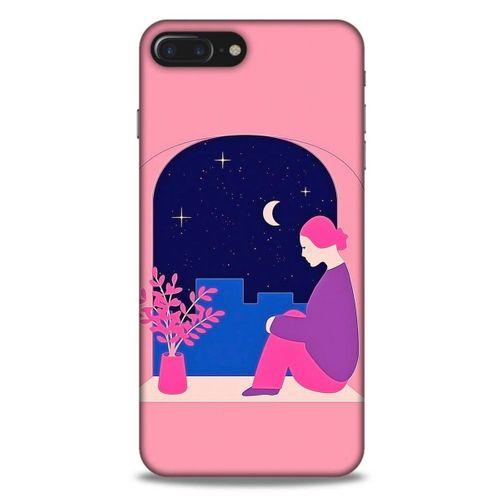 Apple Iphone 7 Plus Kılıf Depresyon (3) Kapak Lacivert Turuncu