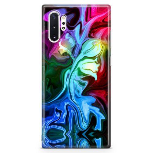 Samsung Galaxy Note 10 Plus Kılıf Psikedelik Suluboya Arka Kapak Koruma Desenli Full Koruyucu