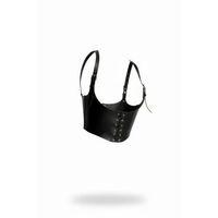 Siyah Kadın Kemer Bağcıklı Korse Stil Geniş Bel Aksesuarı - Brf1428