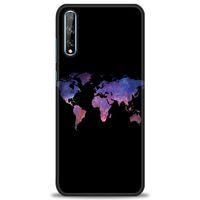 Huawei Y8P Kılıf HD Baskılı Kılıf - Dünya Haritası + Tam Ekran Koruyucu
