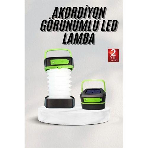 Katlanabilir Kamp Lambası Akordiyon Lamba  3 Kademeli Solar