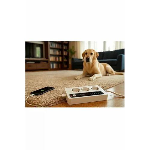 P10 3x Priz 3000w Akım Korumalı 4x Usb 2x Type-c Girişli Çoklu Priz