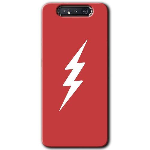 MRCİLETİSİM MRCİLETİSİM Samsung Galaxy A80 Kılıf HD Desen Baskılı Arka Kapak + Temperli Cam - Flash Logo