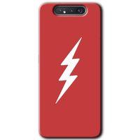 MRCİLETİSİM MRCİLETİSİM Samsung Galaxy A80 Kılıf HD Desen Baskılı Arka Kapak + Temperli Cam - Flash Logo