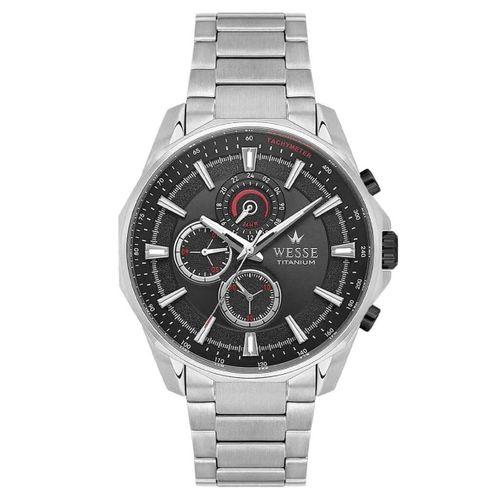 Wesse WWG403601 Quartz Titanyum Gri Siyah Kadran 42 mm Erkek Kol Saati